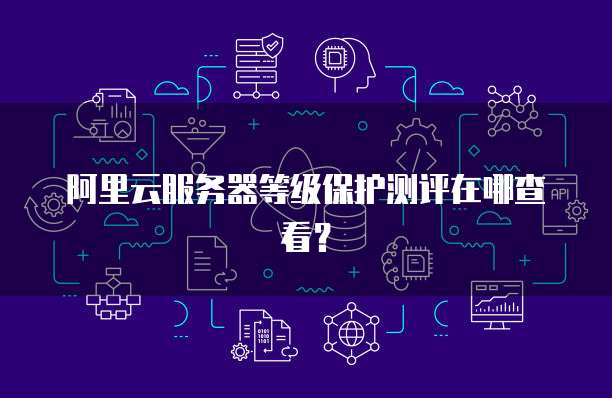 阿里云服务器等级保护测评在哪查看?