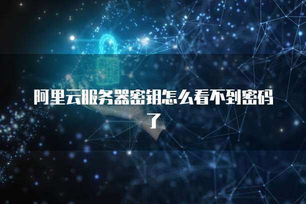 阿里云服务器密钥怎么看不到密码了