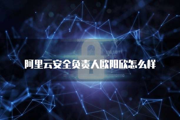 阿里云安全负责人欧阳欣怎么样