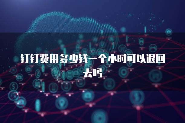 钉钉费用多少钱一个小时可以退回去吗
