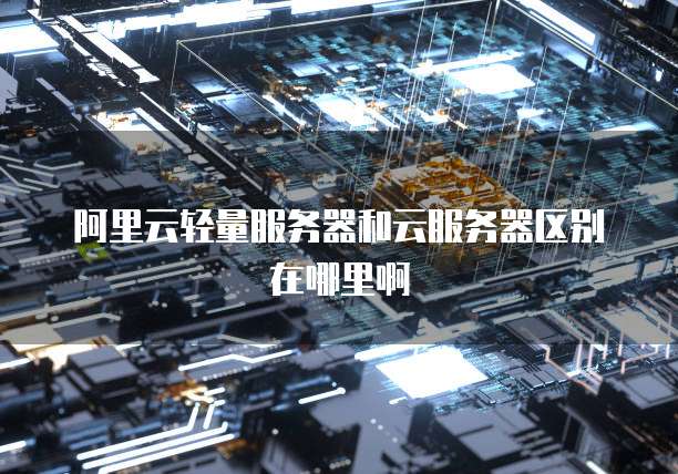阿里云轻量服务器和云服务器区别在哪里啊