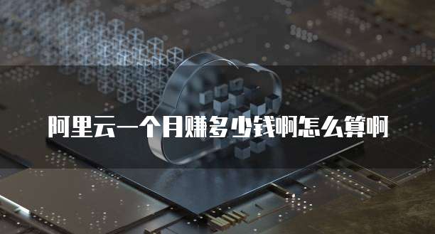 阿里云一个月赚多少钱啊怎么算啊