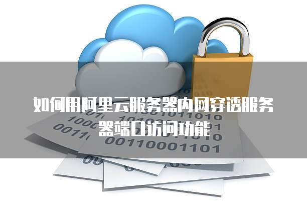 如何用阿里云服务器内网穿透服务器端口访问功能