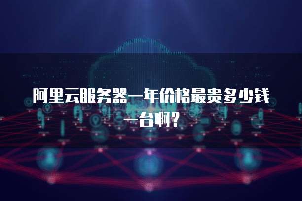 阿里云服务器一年价格最贵多少钱一台啊?