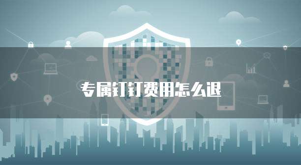 专属钉钉费用怎么退