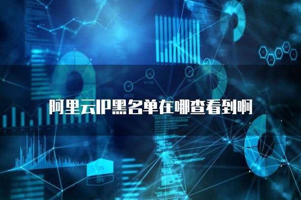 阿里云IP黑名单在哪查看到啊