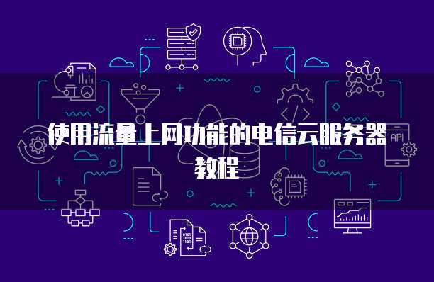使用流量上网功能的电信云服务器教程