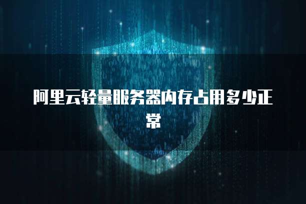 阿里云轻量服务器内存占用多少正常