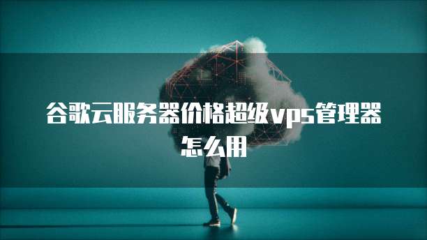 谷歌云服务器价格超级vps管理器怎么用
