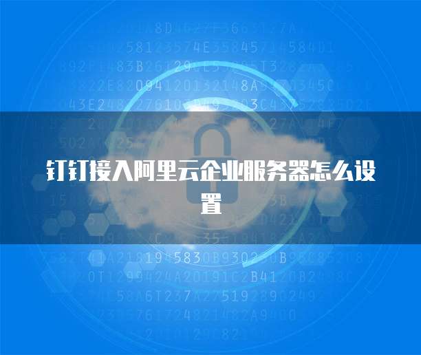 钉钉接入阿里云企业服务器怎么设置