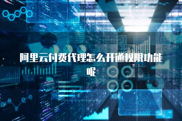 阿里云付费代理怎么开通权限功能呢