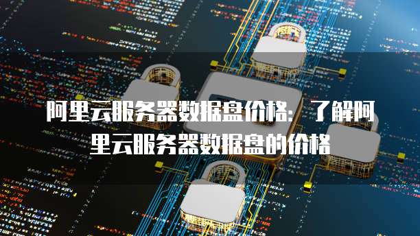 阿里云服务器数据盘价格：了解阿里云服务器数据盘的价格
