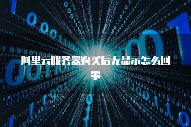 阿里云服务器购买后无显示怎么回事