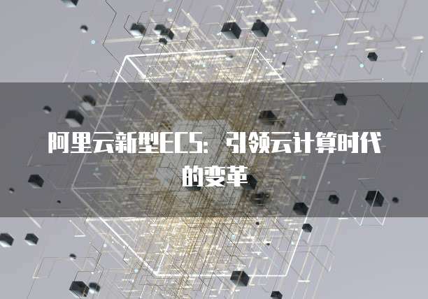 阿里云新型ECS：引领云计算时代的变革
