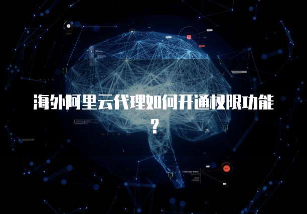 海外阿里云代理如何开通权限功能？