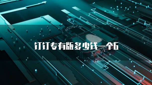 钉钉专有版多少钱一个G