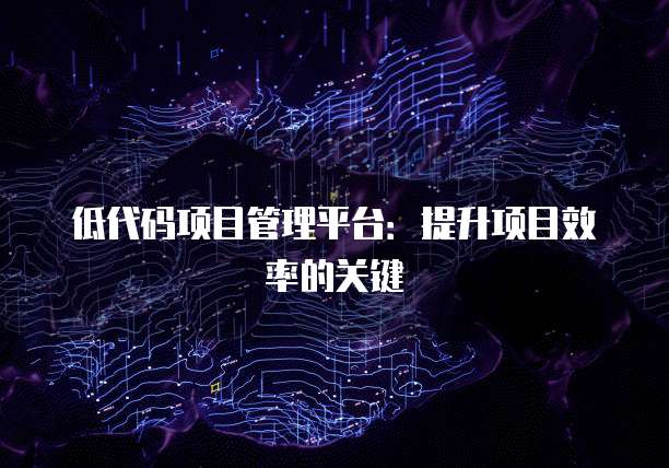 低代码项目管理平台：提升项目效率的关键