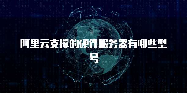 阿里云支撑的硬件服务器有哪些型号