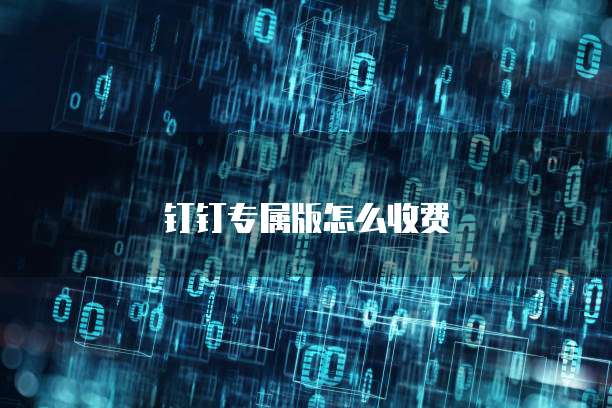 钉钉专属版怎么收费