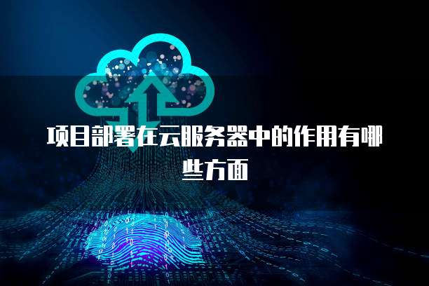 项目部署在云服务器中的作用有哪些方面