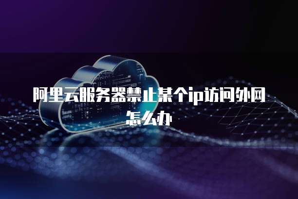 阿里云服务器禁止某个ip访问外网怎么办