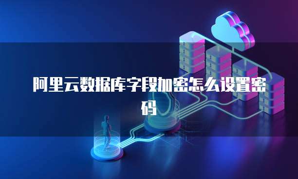 阿里云数据库字段加密怎么设置密码