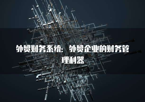 外贸财务系统：外贸企业的财务管理利器