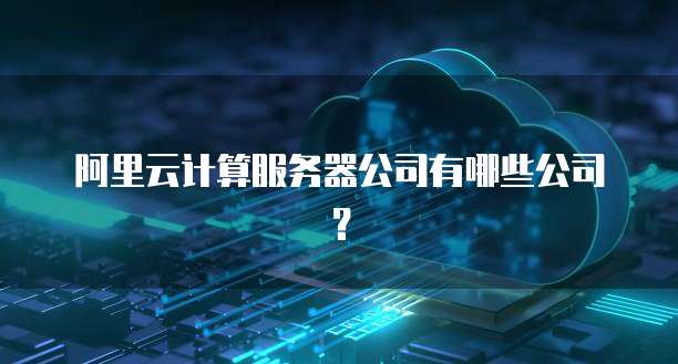 阿里云计算服务器公司有哪些公司？