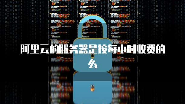 阿里云的服务器是按每小时收费的么