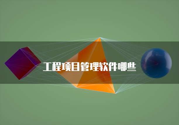 工程项目管理软件哪些