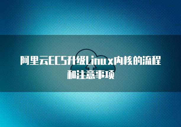 阿里云ECS升级Linux内核的流程和注意事项