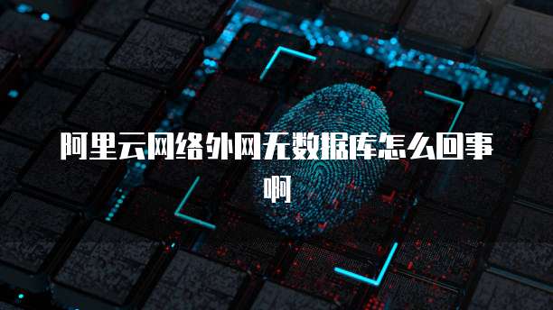 阿里云网络外网无数据库怎么回事啊