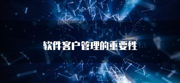 软件客户管理的重要性
