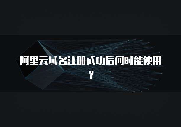 阿里云域名注册成功后何时能使用？