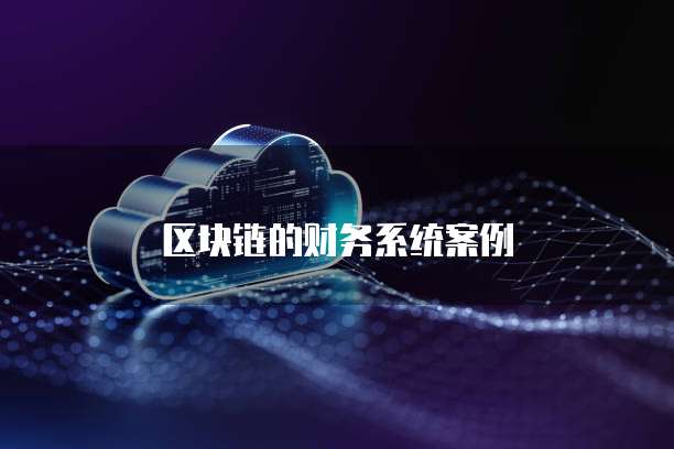 区块链的财务系统案例