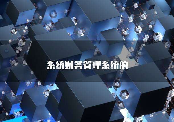 系统财务管理系统的