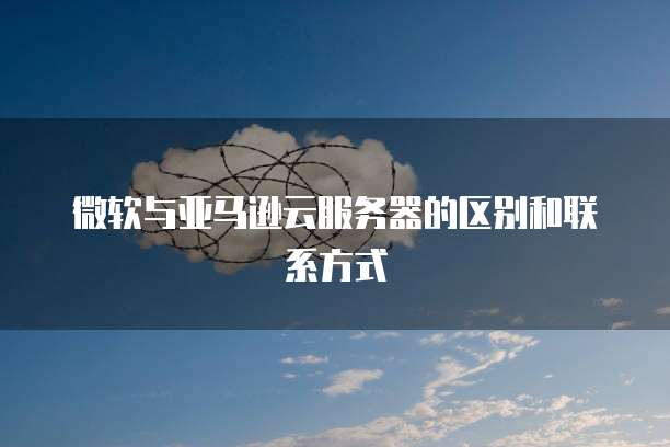 微软与亚马逊云服务器的区别和联系方式