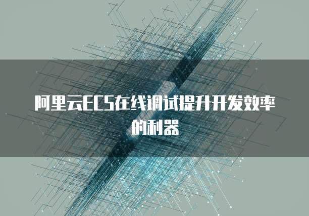 阿里云ECS在线调试提升开发效率的利器