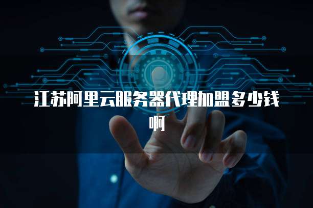 江苏阿里云服务器代理加盟多少钱啊