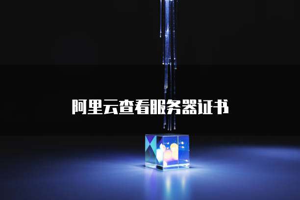 阿里云查看服务器证书