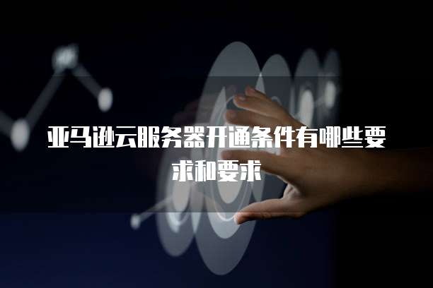 亚马逊云服务器开通条件有哪些要求和要求