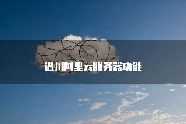 温州阿里云服务器功能