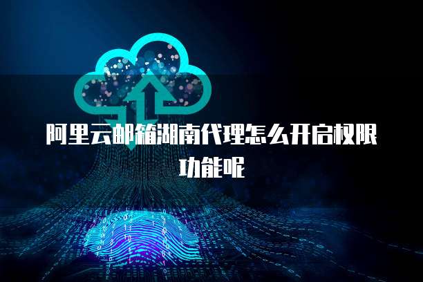 阿里云邮箱湖南代理怎么开启权限功能呢