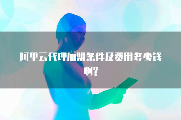 阿里云代理加盟条件及费用多少钱啊?