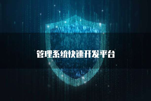 管理系统快速开发平台