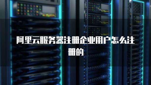 阿里云服务器注册企业用户怎么注册的