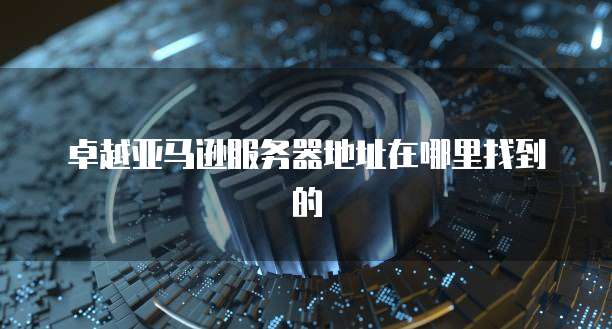 卓越亚马逊服务器地址在哪里找到的