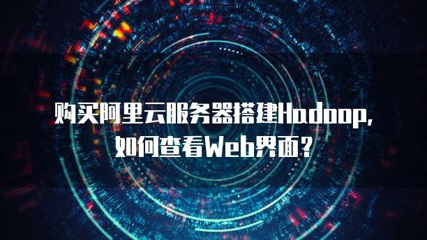 购买阿里云服务器搭建Hadoop，如何查看Web界面？