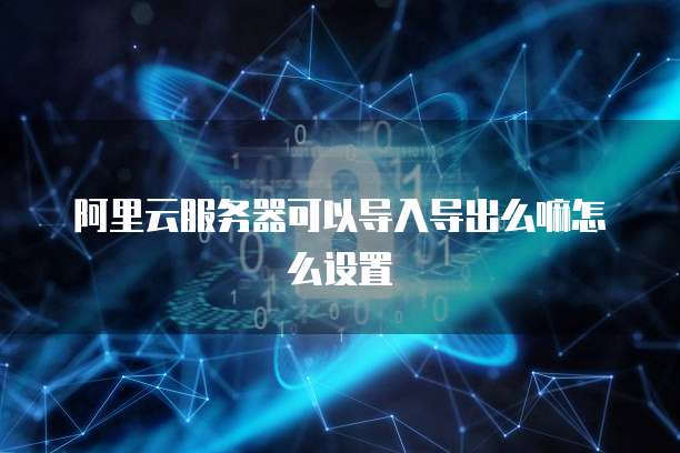 阿里云服务器可以导入导出么嘛怎么设置