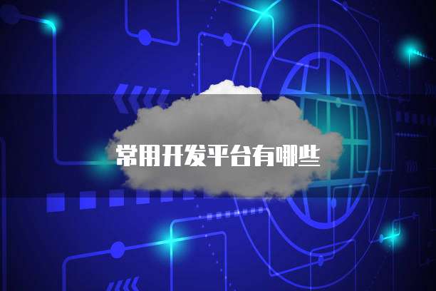 常用开发平台有哪些